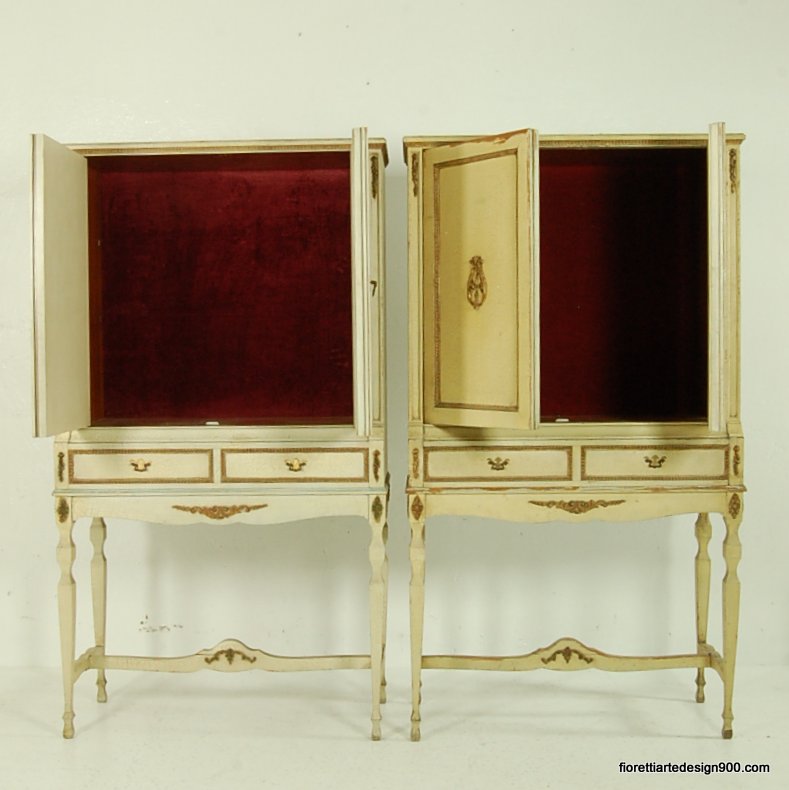 due stipi stile Luigi XVI craquelè 1950-60 - Clicca l'immagine per chiudere
