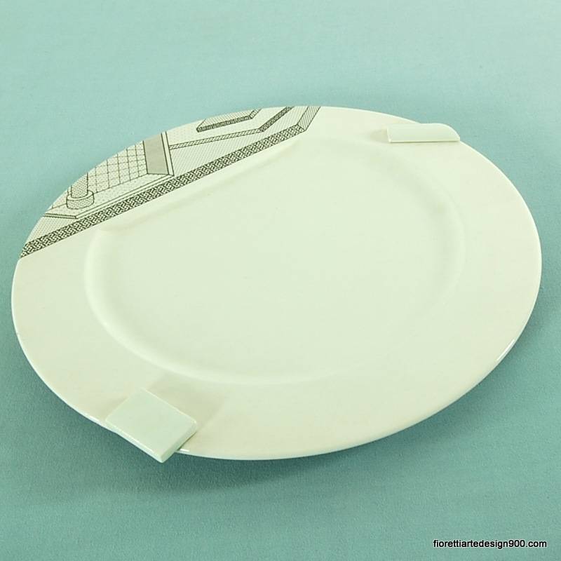 Memphis Milano piatto ceramica Lettuce design Sottsass 1985 Memphis Milano piatto ceramica Lettuce design Sottsass 1985