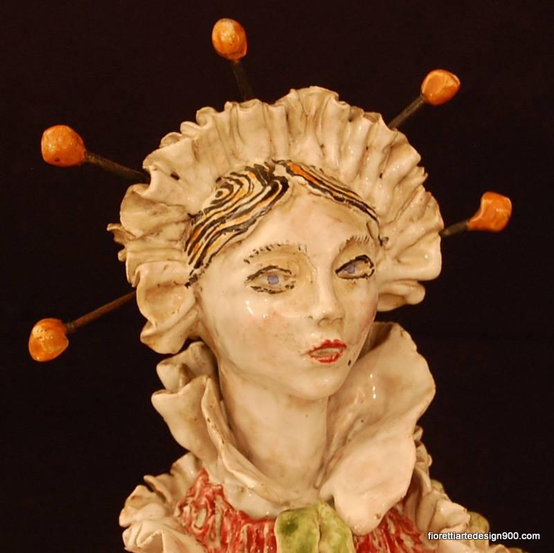 Arte ceramica Venezia grande applique scultura Mondinar Beppe light