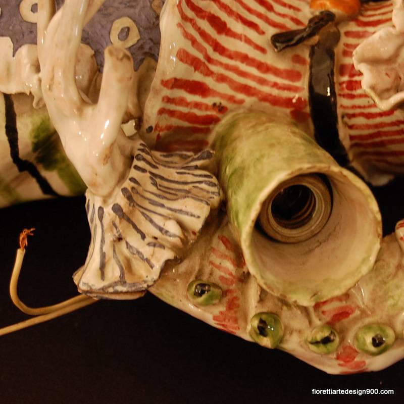 Arte ceramica Venezia grande applique scultura Mondinar Beppe light - Clicca l'immagine per chiudere