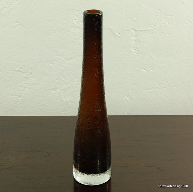 bottiglia in vetro corroso Seguso Murano