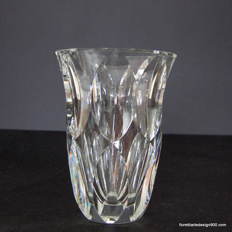 Vaso in cristallo molato St Louis France anni 50