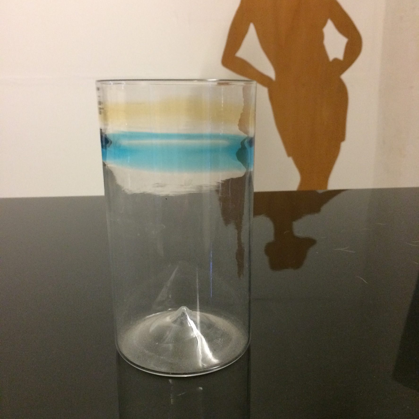 Bianconi bicchiere vetro Murano a fasce