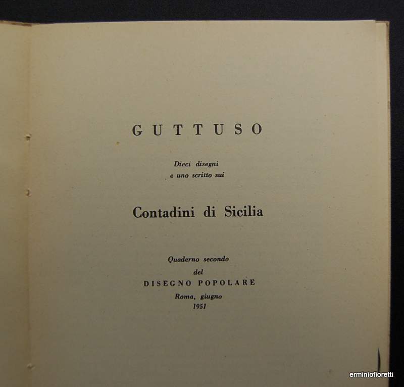 guttuso dieci disegni sui contadini di sicilia 1951 - Clicca l'immagine per chiudere